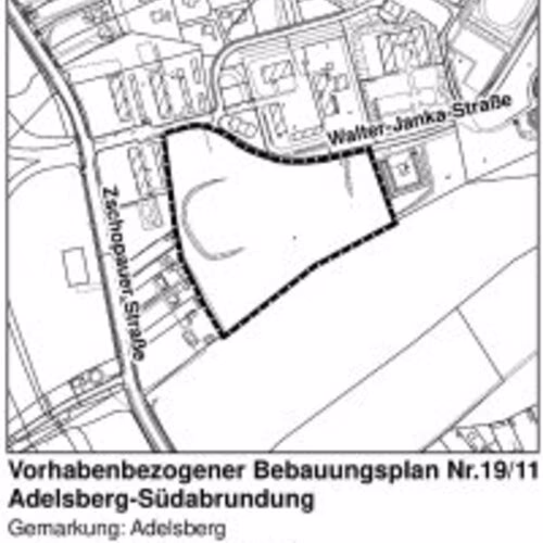 Včasná účast veřejnosti na plánu rozvoje č. 19/11 Adelsberg-Südabrundung souvisejícím s projektem
