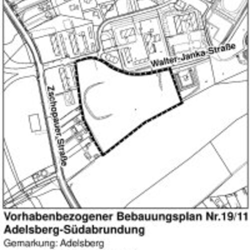 Včasná účast veřejnosti na plánu rozvoje č. 19/11 Adelsberg-Südabrundung souvisejícím s projektem