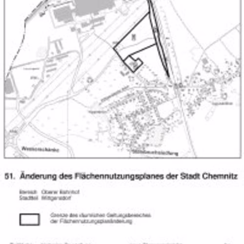 Fr&uuml;hzeitige Beteiligung der &Ouml;ffentlichkeit zur 51. &Auml;nderung des Fl&auml;chennutzungsplanes der Stadt Chemnitz