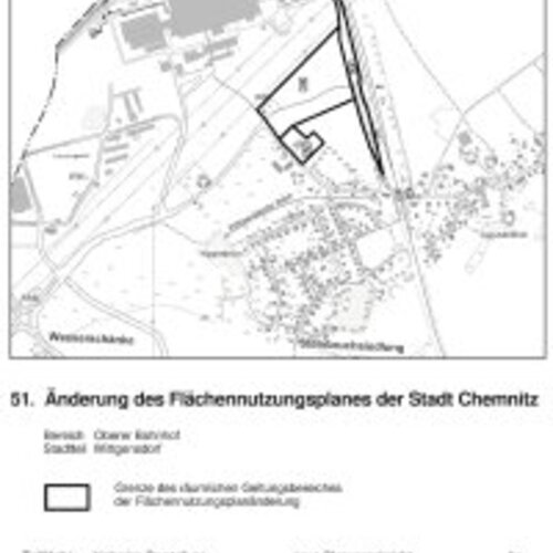 Včasná účast veřejnosti na 51. změně územního plánu města Chemnitz