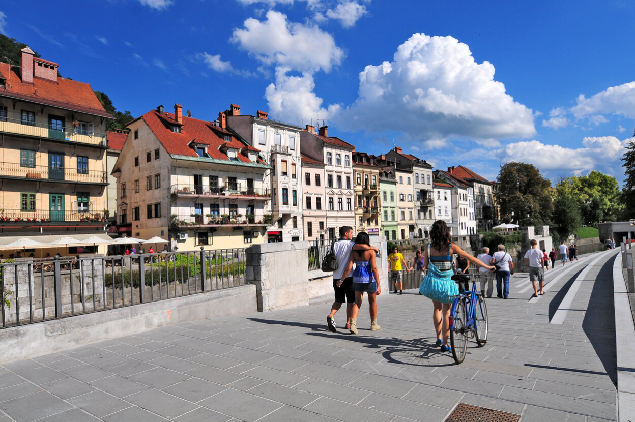 Ljubljana, Flusspromenade