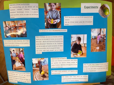 Plakat zum Projekt der Grundschule Harthau