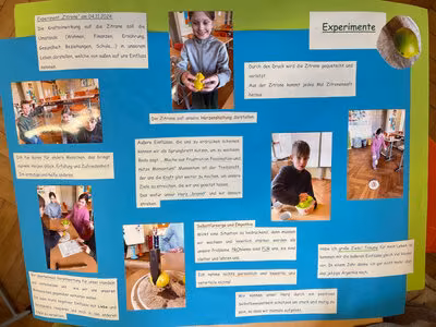 Plakat zum Projekt der Grundschule Harthau