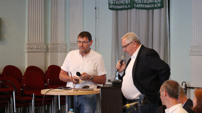 Vorsitzender des Ortschaftsrates Klaffenbach, Herr Stopke und Herr Hunger