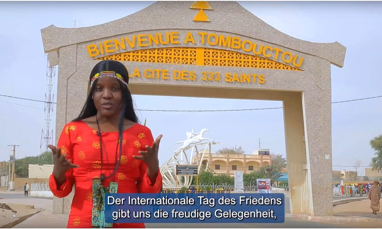 Friedensbotschaft aus unserer Partnerstadt Timbuktu (Screenshot)