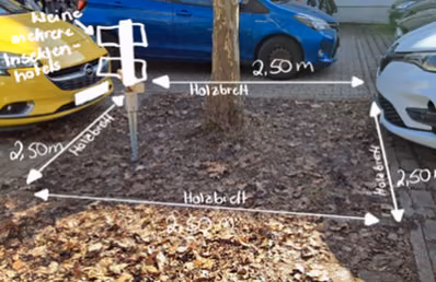 Preparing the planned flowerbed.