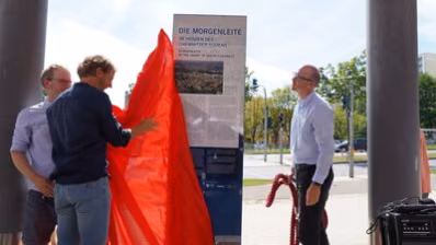 Enthüllung der Informationsstele Morgenleite