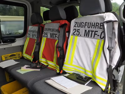Blick in den Kommandowagen des Zivilschutzes