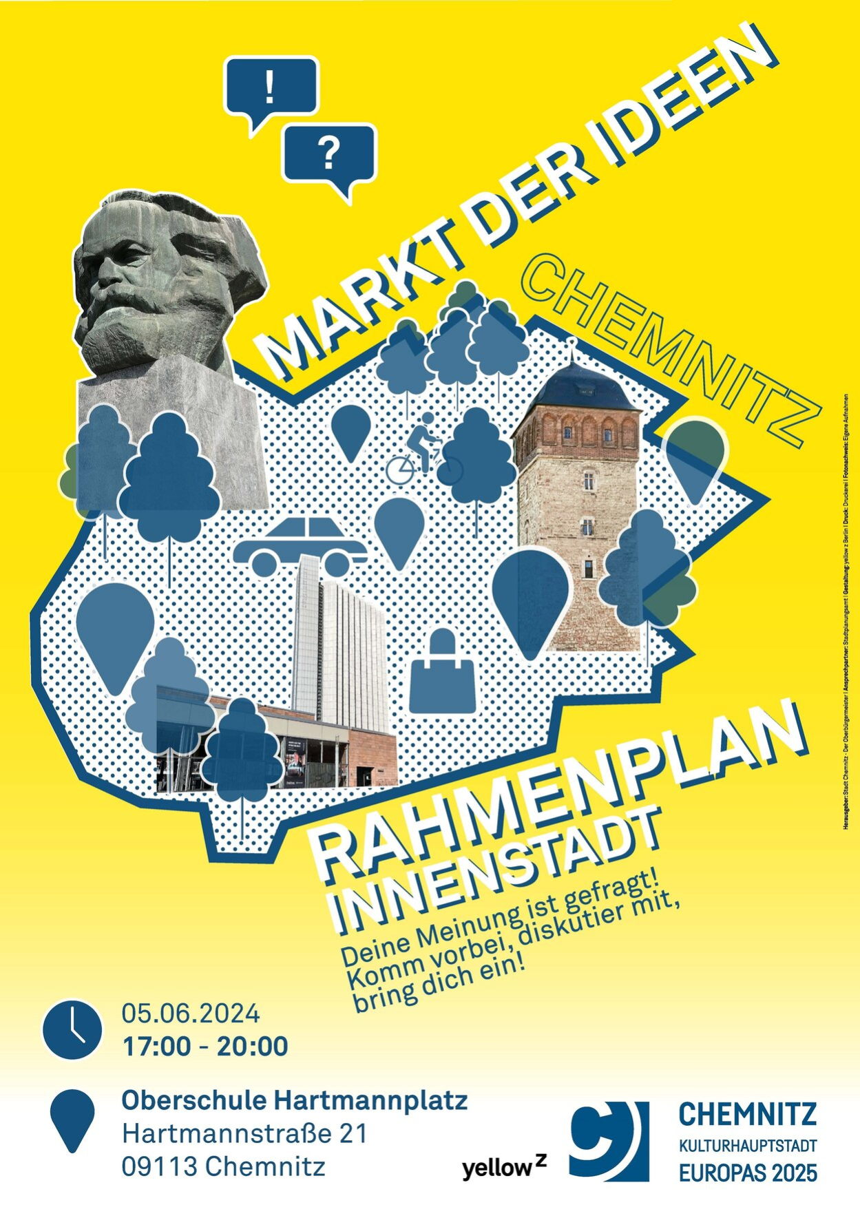 Plakat zum Bürgerdialog - Markt der Ideen