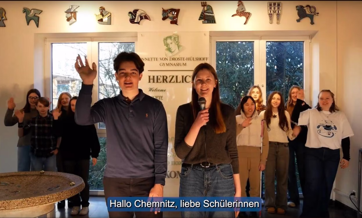 Friedensbotschaft aus unserer Partnerstadt Düsseldorf (Screenshot)