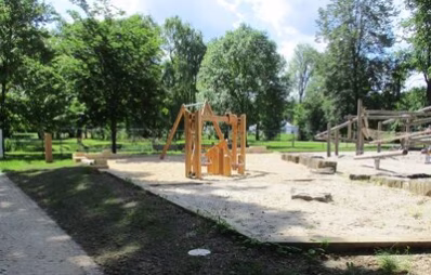 Für junge Baumeister wurde ein Bauplatz errichtet.