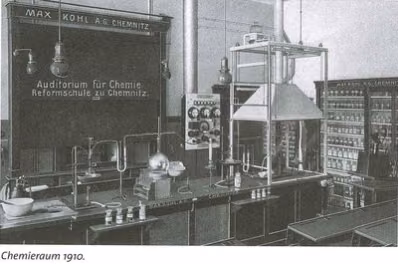 Ehemaliges Reformrealgymnasium - Chemieraum um 1910
