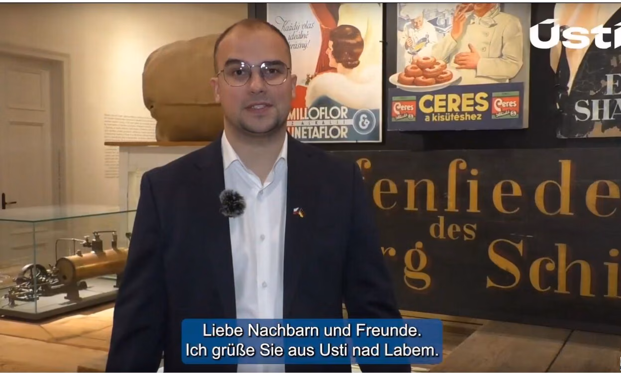 Friedensbotschaft aus unserer Partnerstadt Usti nad Labem (Screenshot)