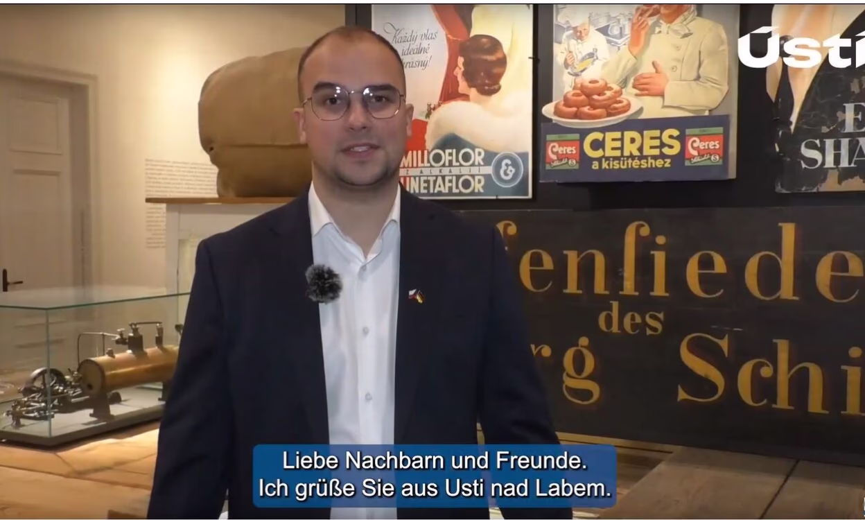Friedensbotschaft aus unserer Partnerstadt Usti nad Labem (Screenshot)