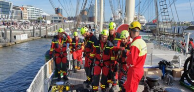 Die Höhenretter der Chemnitzer Feuerwehr bei den Deutschen Meisterschaften in Hamburg