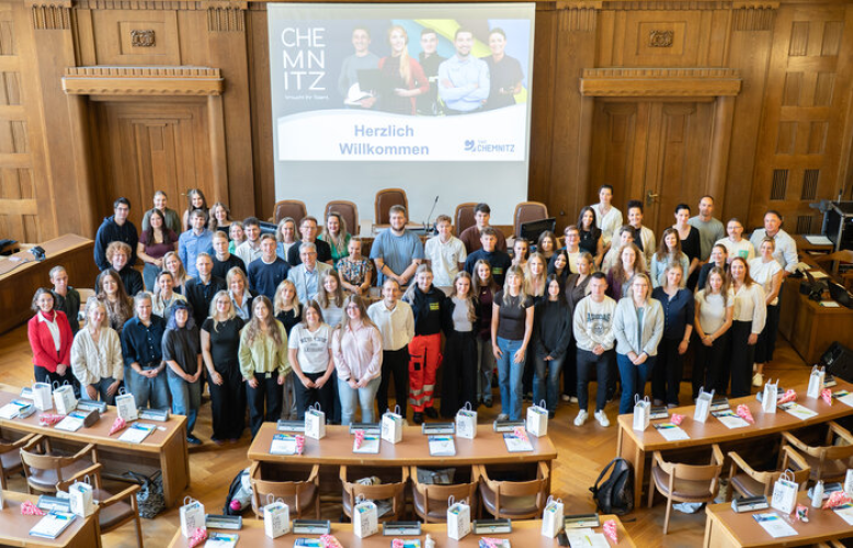 Auszubildende und Studierende der Stadt Chemnitz begrüßt