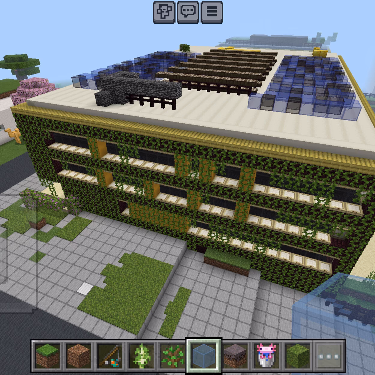 Ansicht der Grundschule Südlicher Sonnenberg im Spiel Minecraft