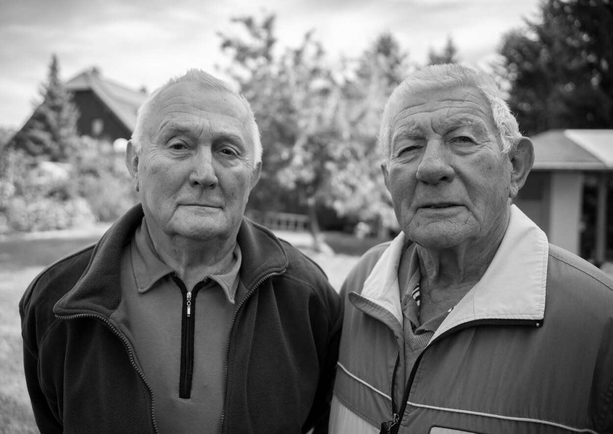 Dieter Gründel mit seinem Bruder