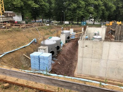 Einbau der Anlagen zur Filtertechnik im Juni 2021