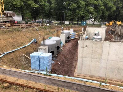 Einbau der Anlagen zur Filtertechnik im Juni 2021