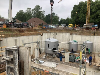 Einbau der Anlagen zur Filtertechnik im Juni 2021