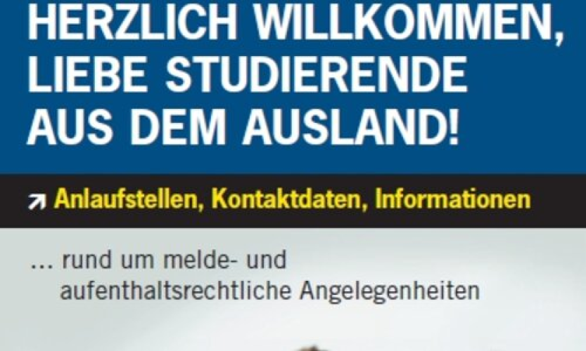 Leták "Vítejte, milí studenti ze zahraničí!"