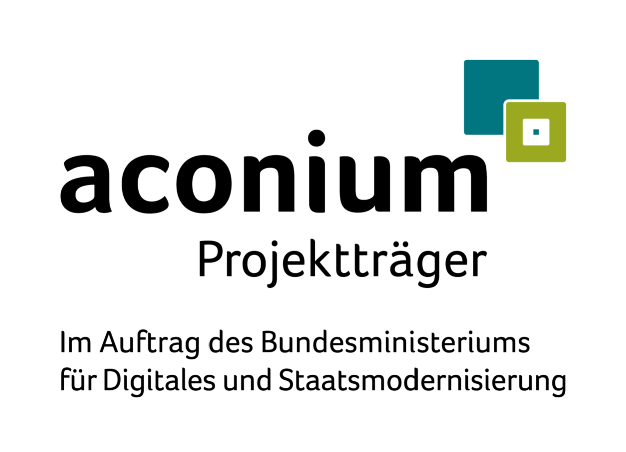 Logo aconium - Projekttr&auml;ger im Auftrag des Bundesministeriums f&uuml;r Digitales und Staatsmodernisierung