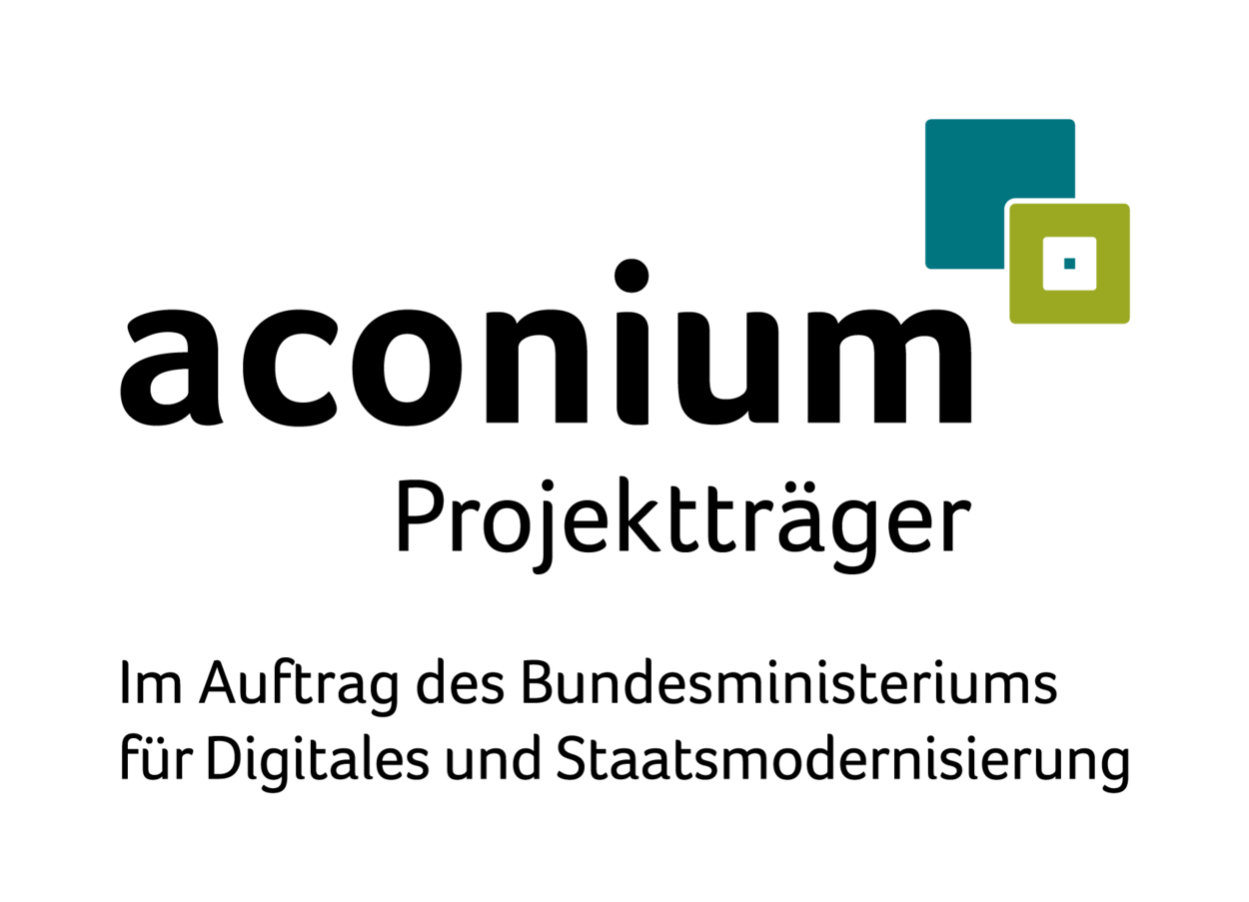 Logo aconium - Projektträger im Auftrag des Bundesministeriums für Digitales und Staatsmodernisierung