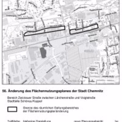 Fr&uuml;hzeitige Beteiligung der &Ouml;ffentlichkeit zur 56. &Auml;nderung des Fl&auml;chennutzungsplanes der Stadt Chemnitz