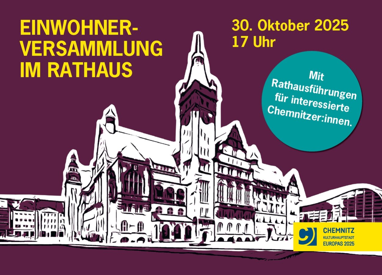 Grafik zur Einwohnerversammlung am 30. Oktober um 17 Uhr für das gesamte Stadtgebiet.