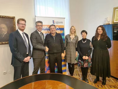 Die Chemnitzer Delegation zu Gast bei Zoran Janković, Oberb&uuml;rgermeister von Ljubljana