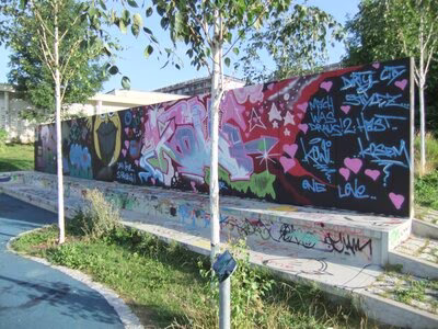 Graffiti-Übungsfläche im Spiel- und Funpark Bunte Gärten