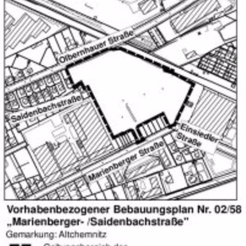 Erneute &ouml;ffentliche Auslegung zum vorhabenbezogenen Bebauungsplan Nr. 02/58 Marienberger-/Saidenbachstra&szlig;e
