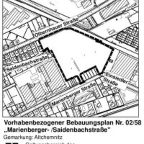 Obnovené veřejné vystavení plánu rozvoje č. 02/58 Marienberger-/Saidenbachstraße souvisejícího s projektem