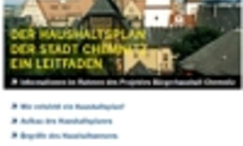 Rozpočet města Chemnitz - Průvodce, 16/04/2013 (Brožury)