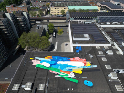 Das Werk von Larsen Bervoets an der vorherigen Station des Projektes in Rotterdam.