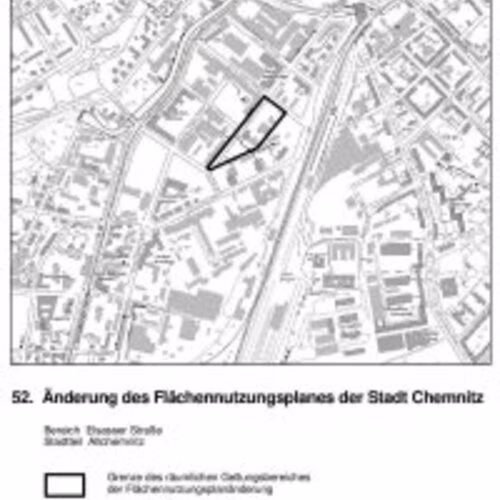 Včasná účast veřejnosti na 52. změně územního plánu města Chemnitz