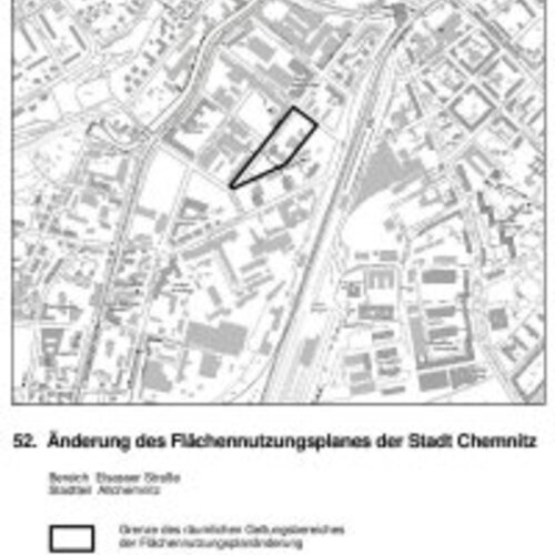 Včasná účast veřejnosti na 52. změně územního plánu města Chemnitz