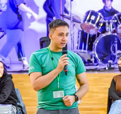 Beim sächsischen Schülerkongress „vision Schule“ 2021.