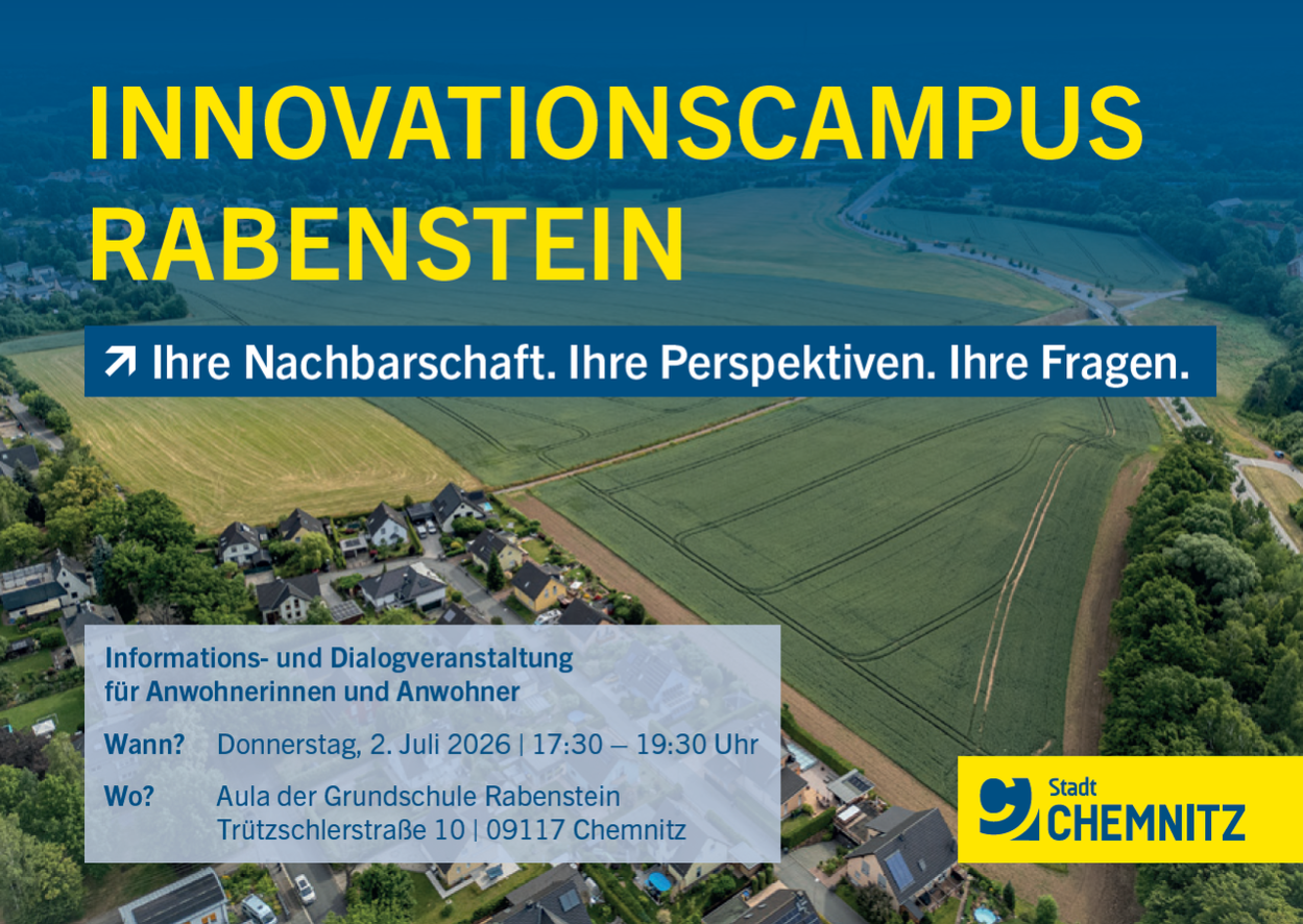 Einladungskarte zur ersten Informationsveranstaltung zum Innovationscampus Rabenstein