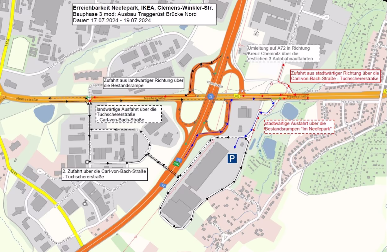 Ausbau des Tragger&uuml;stes unter dem n&ouml;rdlichen Br&uuml;ckenbauwerk