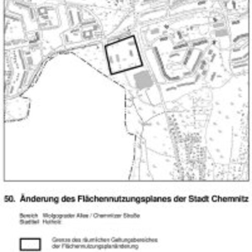 Včasná účast veřejnosti na 50. změně územního plánu města Chemnitz