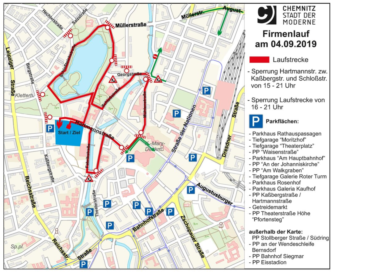 Strecken Firmenlauf