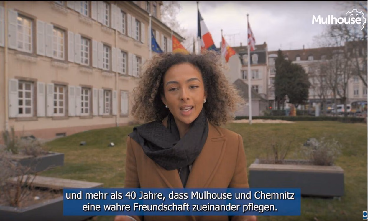 Friedensbotschaft aus unserer Partnerstadt Mulhouse (Screenshot)
