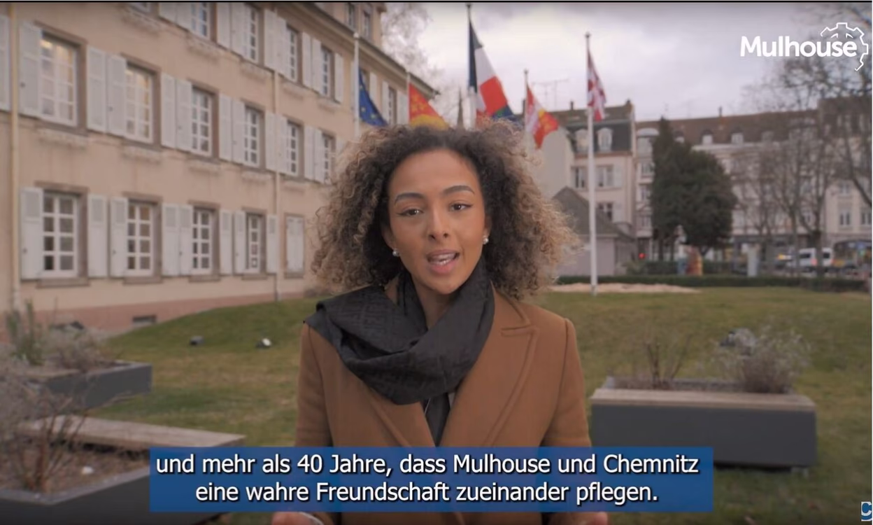 Friedensbotschaft aus unserer Partnerstadt Mulhouse (Screenshot)