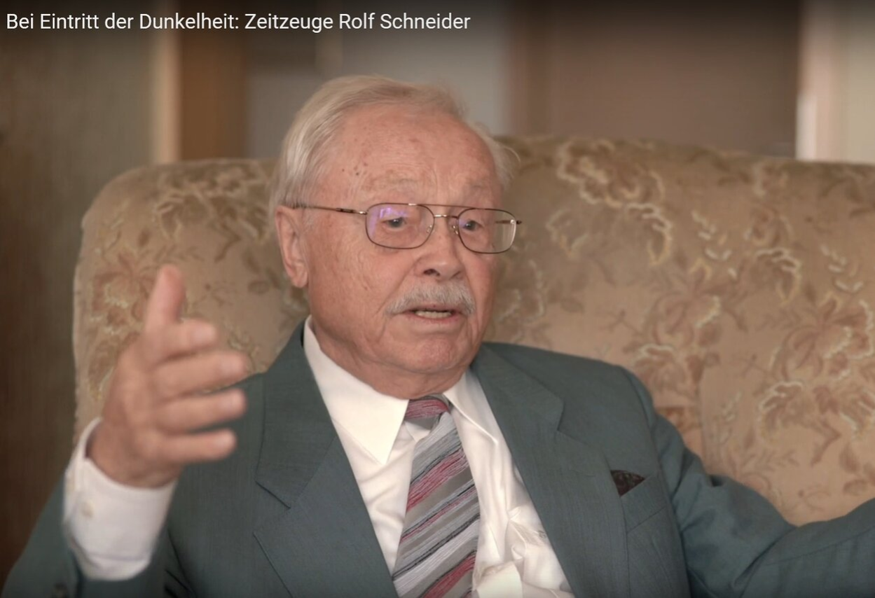 Ausschnitt aus dem Zeitzeugen-Video mit Rolf Schneider