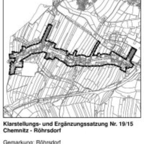 Veřejné vystavení upřesňujících a doplňujících stanov č. 19/15 Chemnitz-Röhrsdorf: Předložte své připomínky!