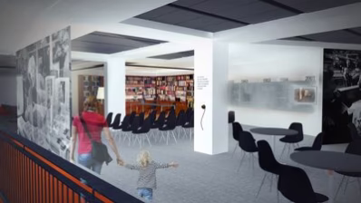 So soll das k&uuml;nftige Arbeitszimmer der Heym-Arbeitsbibliothek aussehen.