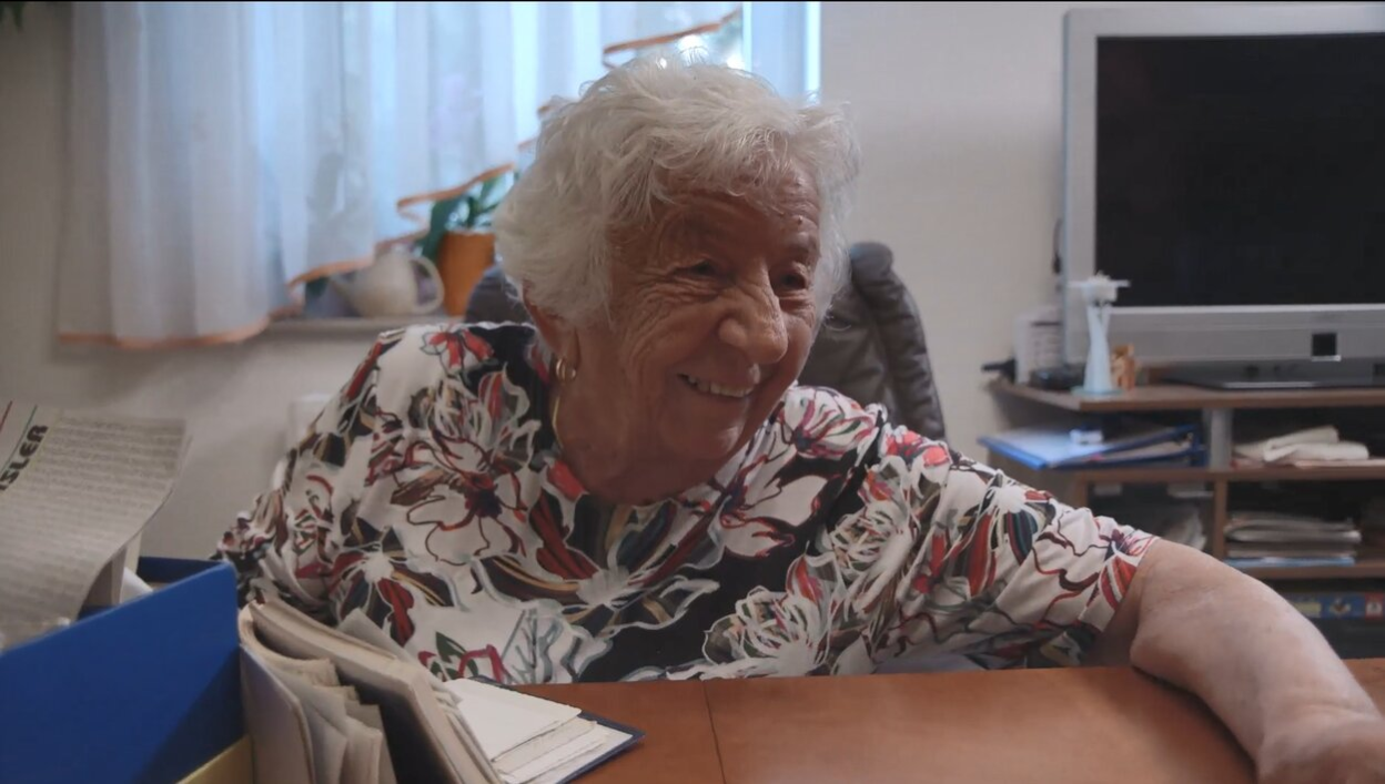 Ausschnitt Zeitzeugen-Video von Christa Warta