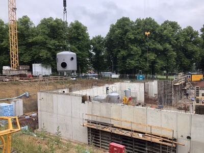 Einbau der Anlagen zur Filtertechnik im Juni 2021